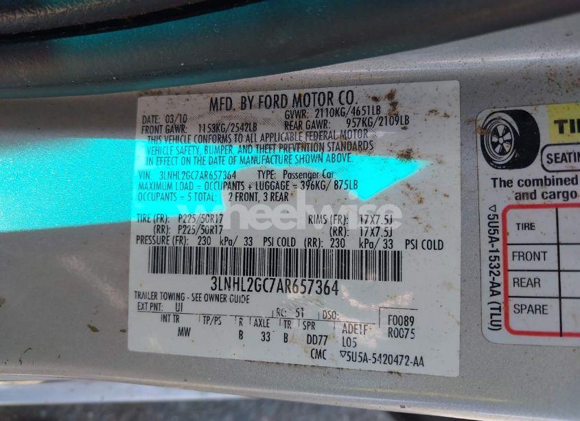 Photo 9 of 2010 Lincoln Mkz N/A (VIN 3LNHL2GC7AR657364)