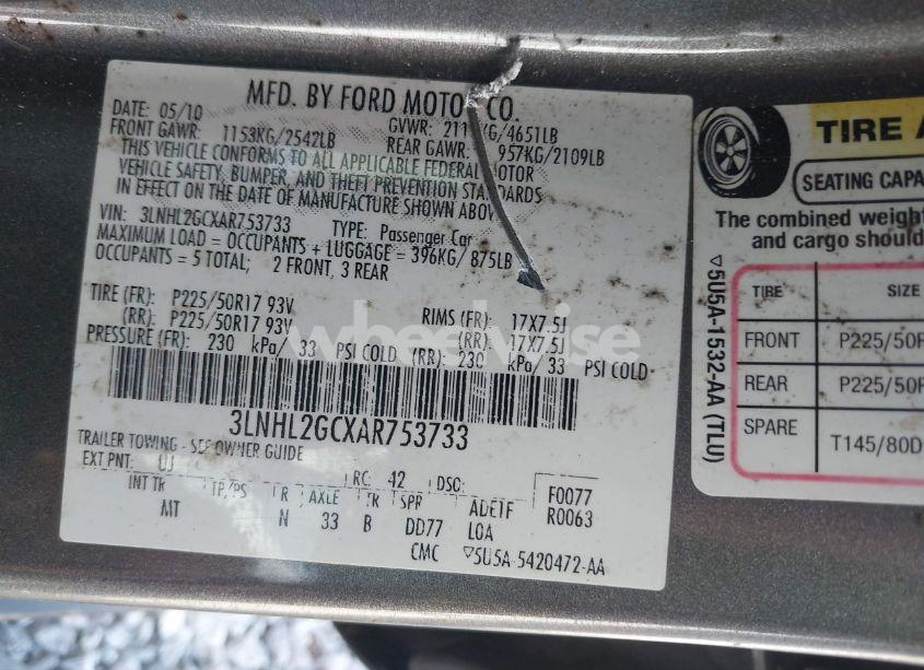 Photo 9 of 2010 Lincoln Mkz N/A (VIN 3LNHL2GCXAR753733)