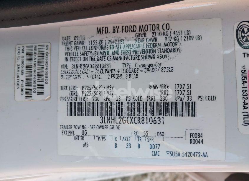 Photo 9 of 2012 Lincoln Mkz (VIN 3LNHL2GCXCR810631)