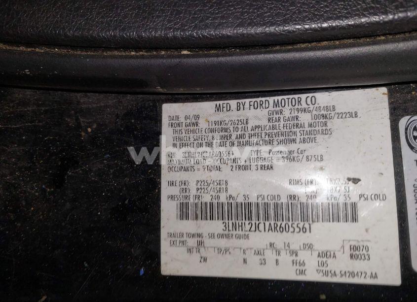 Photo 9 of 2010 Lincoln Mkz N/A (VIN 3LNHL2JC1AR605561)