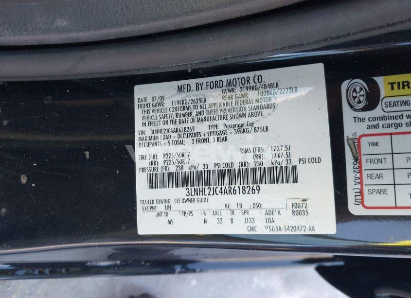 Photo 9 of 2010 Lincoln Mkz N/A (VIN 3LNHL2JC4AR618269)