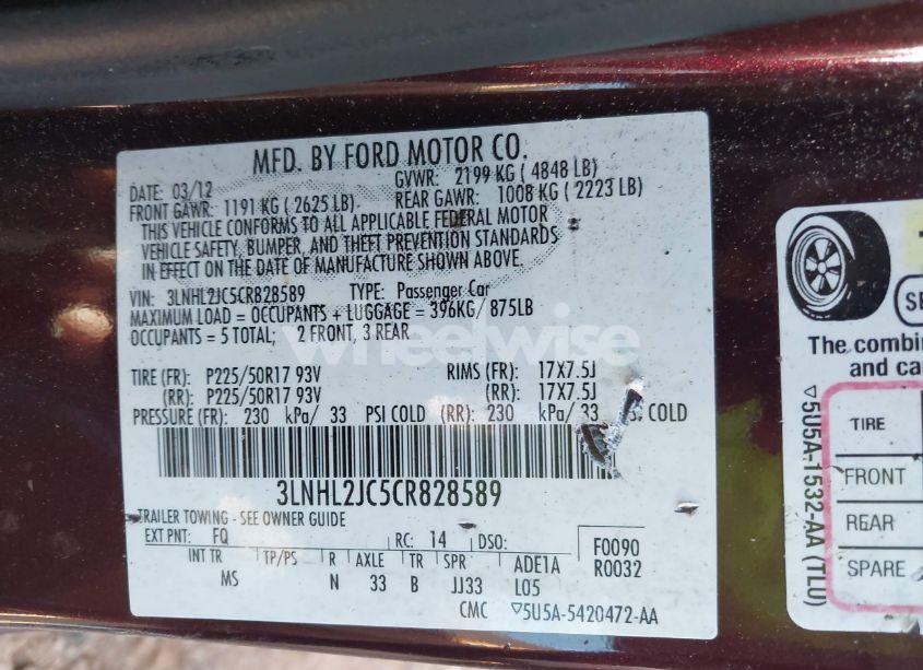 Photo 9 of 2012 Lincoln Mkz (VIN 3LNHL2JC5CR828589)