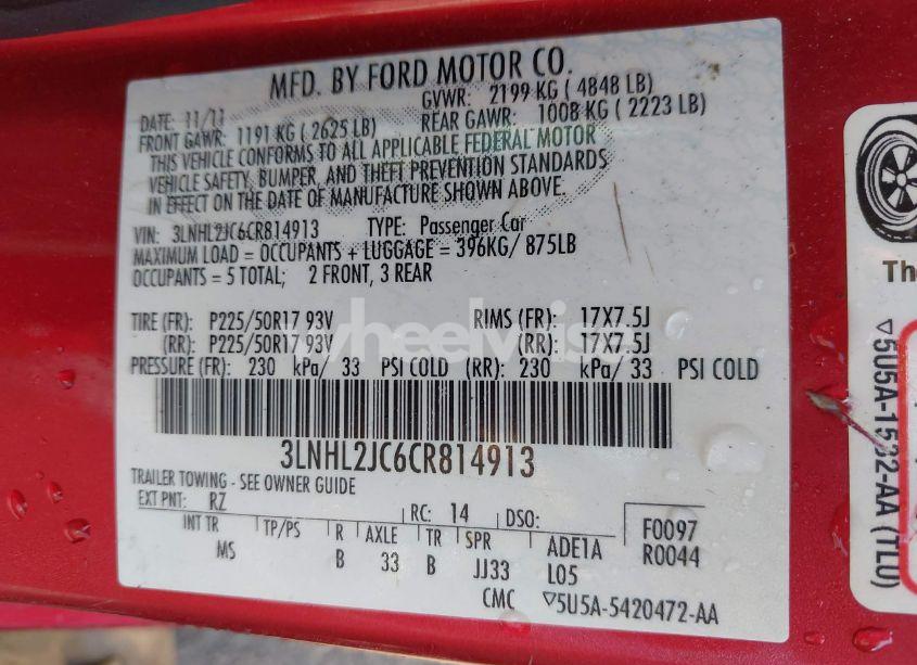 Photo 9 of 2012 Lincoln Mkz (VIN 3LNHL2JC6CR814913)