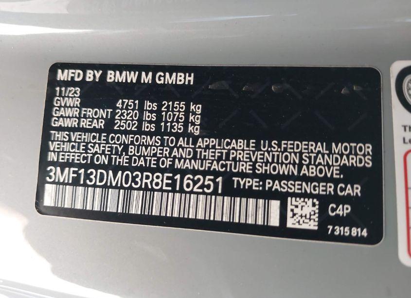 Photo 9 of 2024 Bmw M2 (VIN 3MF13DM03R8E16251)