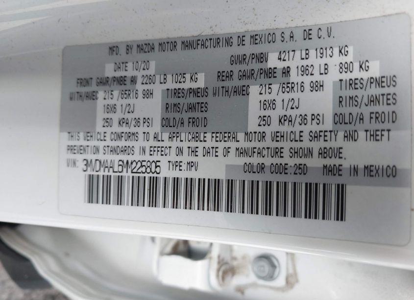 Photo 9 of 2021 Mazda Cx-30 2.5 S (VIN 3MVDMAAL6MM225805)