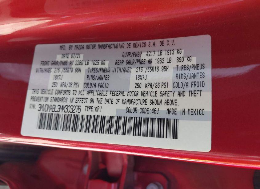 Photo 9 of 2021 Mazda Cx-30 SELECT (VIN 3MVDMABL3MM303276)