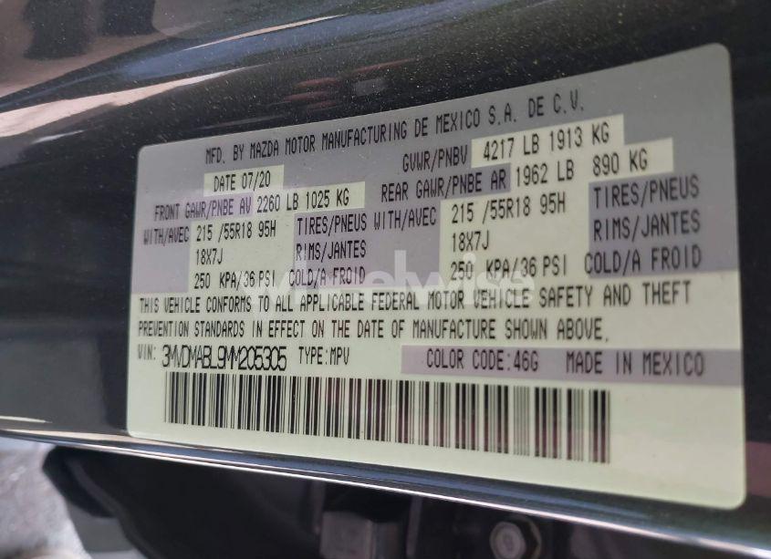 Photo 9 of 2021 Mazda Cx-30 SELECT (VIN 3MVDMABL9MM205305)