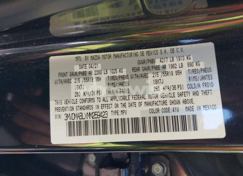 Photo 9 of 2021 Mazda Cx-30 SELECT (VIN 3MVDMABLXMM259423)