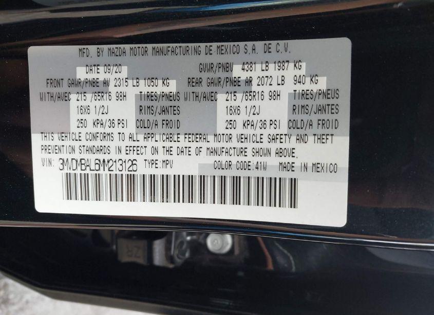 Photo 9 of 2021 Mazda Cx-30 2.5 S (VIN 3MVDMBAL6MM213126)