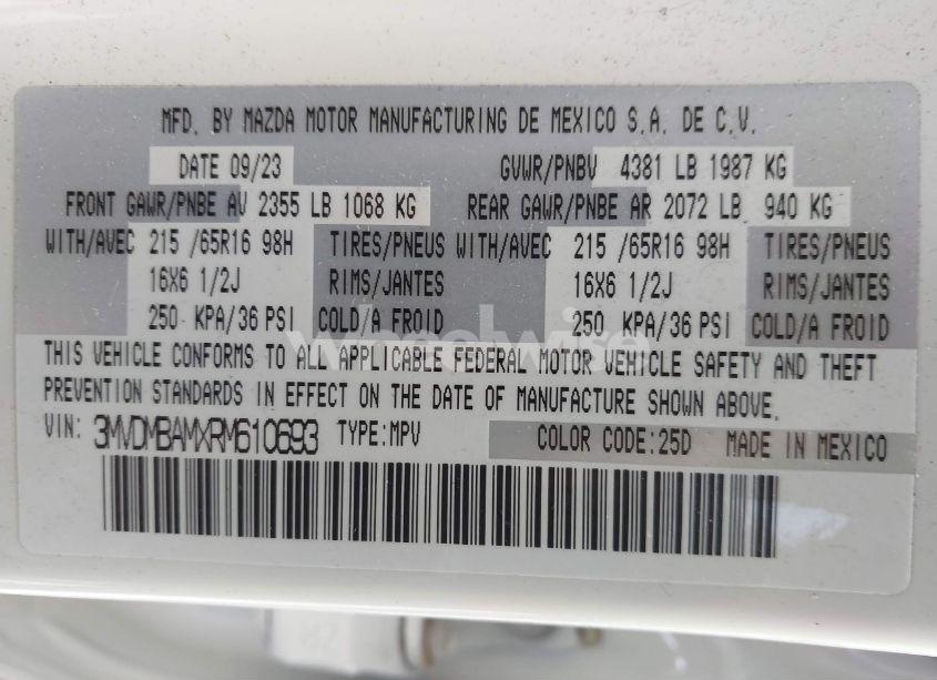 Photo 9 of 2024 Mazda Cx-30 2.5 S (VIN 3MVDMBAMXRM610693)