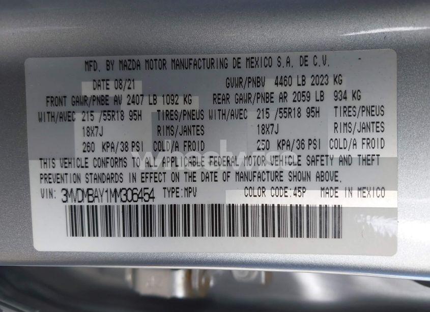 Photo 9 of 2021 Mazda Cx-30 2.5 TURBO (VIN 3MVDMBAY1MM306454)