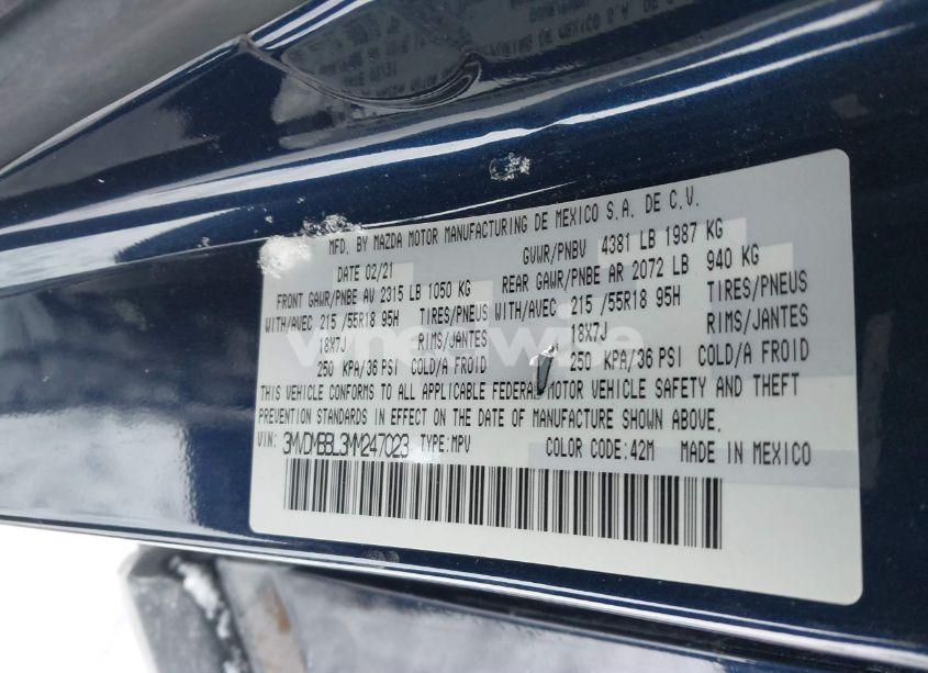 Photo 9 of 2021 Mazda Cx-30 SELECT (VIN 3MVDMBBL3MM247023)