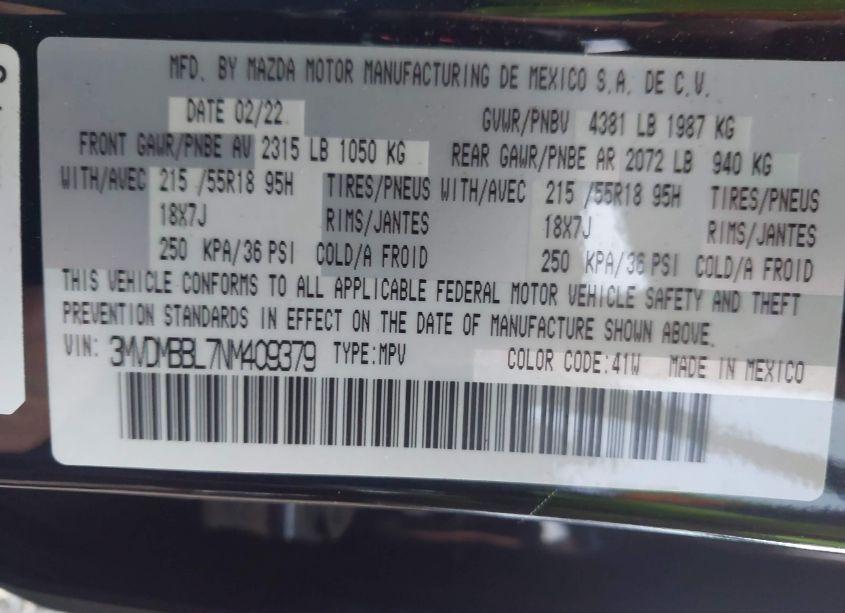 Photo 9 of 2022 Mazda Cx-30 SELECT (VIN 3MVDMBBL7NM409379)