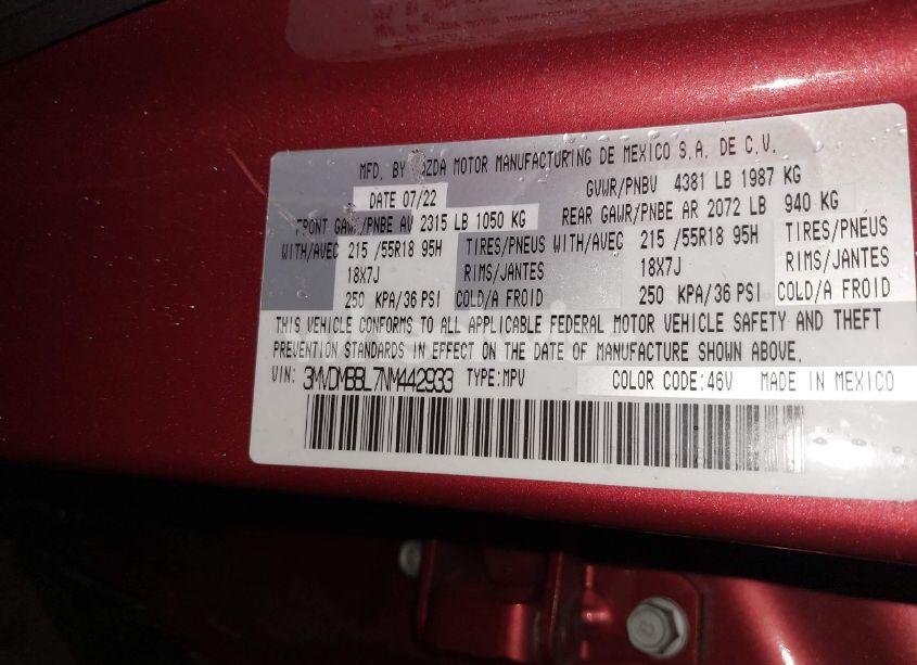 Photo 9 of 2022 Mazda Cx-30 SELECT (VIN 3MVDMBBL7NM442933)