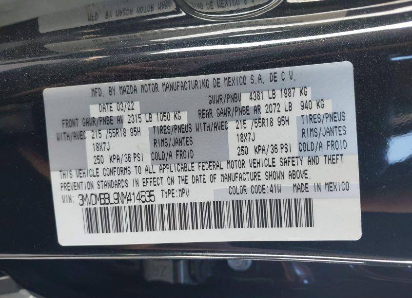 Photo 9 of 2022 Mazda Cx-30 SELECT (VIN 3MVDMBBL9NM414535)