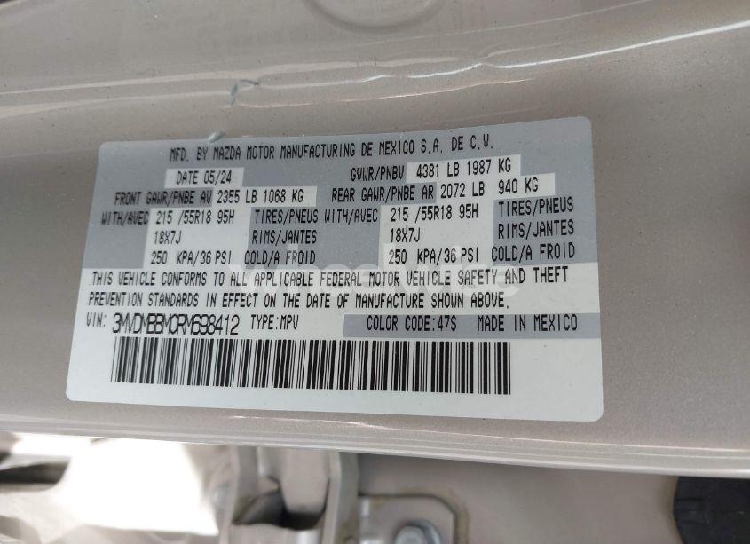 Photo 9 of 2024 Mazda Cx-30 2.5 S SELECT SPORT (VIN 3MVDMBBM0RM698412)