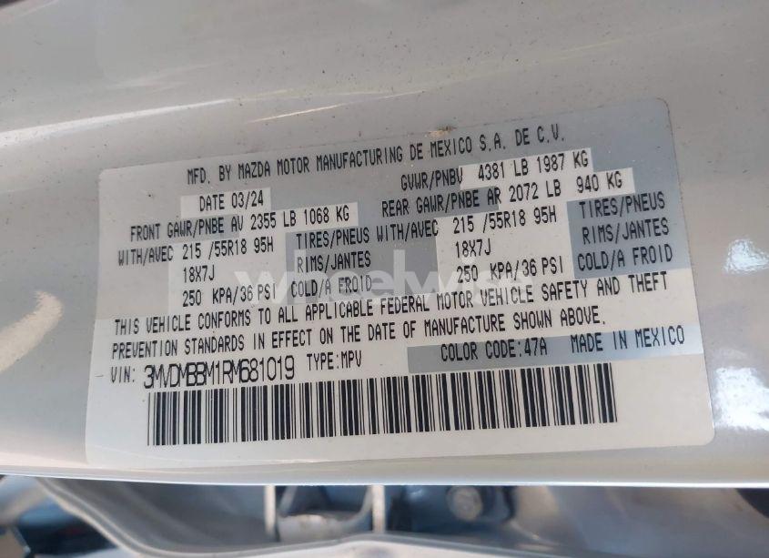 Photo 9 of 2024 Mazda Cx-30 2.5 S SELECT SPORT (VIN 3MVDMBBM1RM681019)