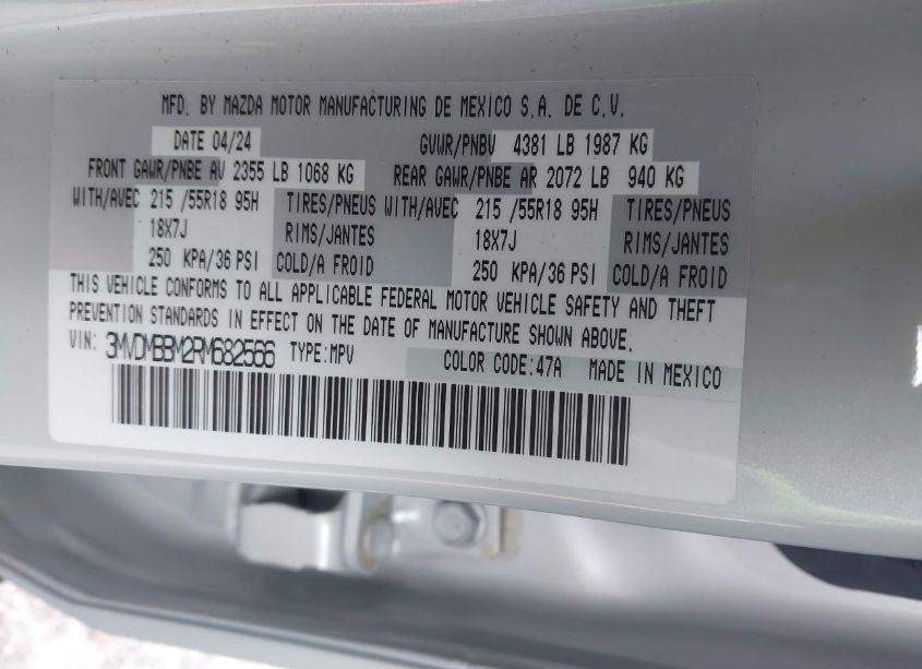 Photo 9 of 2024 Mazda Cx-30 2.5 S SELECT SPORT (VIN 3MVDMBBM2RM682566)