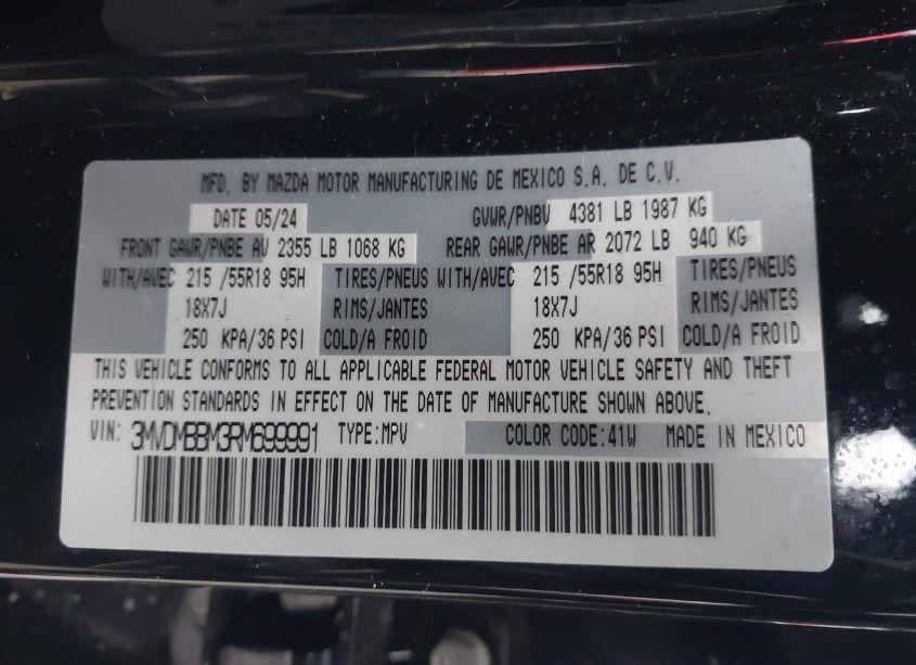 Photo 9 of 2024 Mazda Cx-30 2.5 S SELECT SPORT (VIN 3MVDMBBM3RM699991)