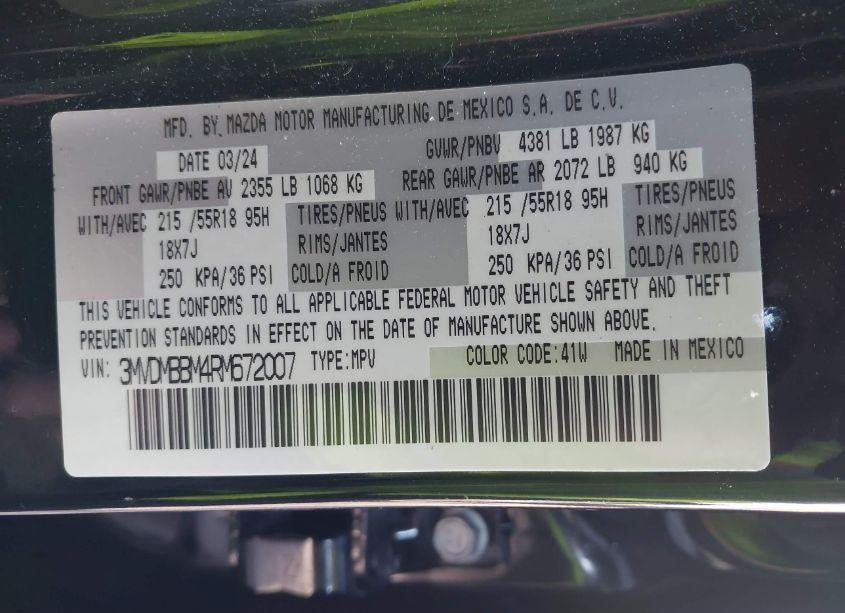 Photo 9 of 2024 Mazda Cx-30 2.5 S SELECT SPORT (VIN 3MVDMBBM4RM672007)