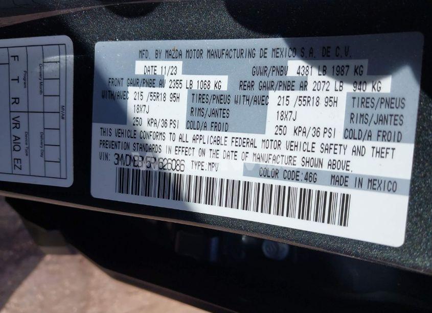 Photo 9 of 2024 Mazda Cx-30 2.5 S SELECT SPORT (VIN 3MVDMBBM5RM626086)