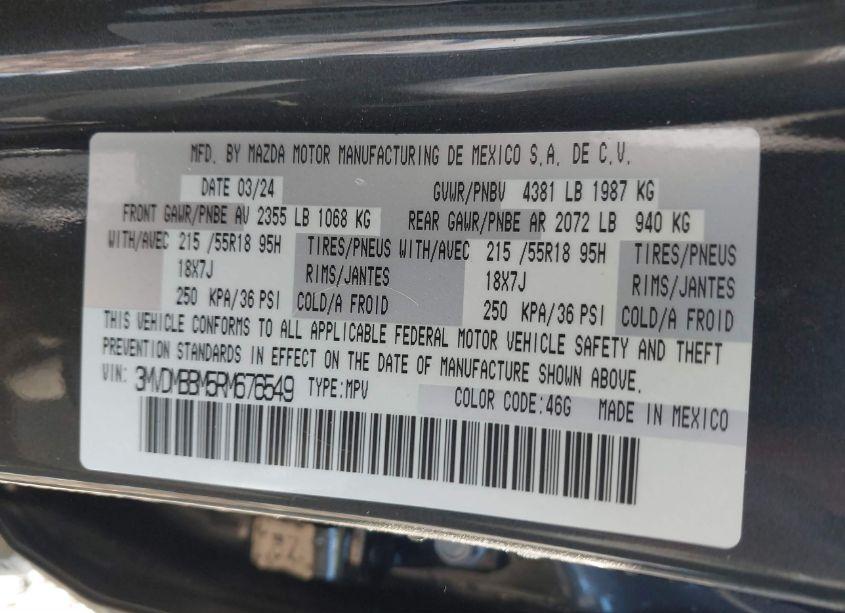 Photo 9 of 2024 Mazda Cx-30 2.5 S SELECT SPORT (VIN 3MVDMBBM5RM676549)