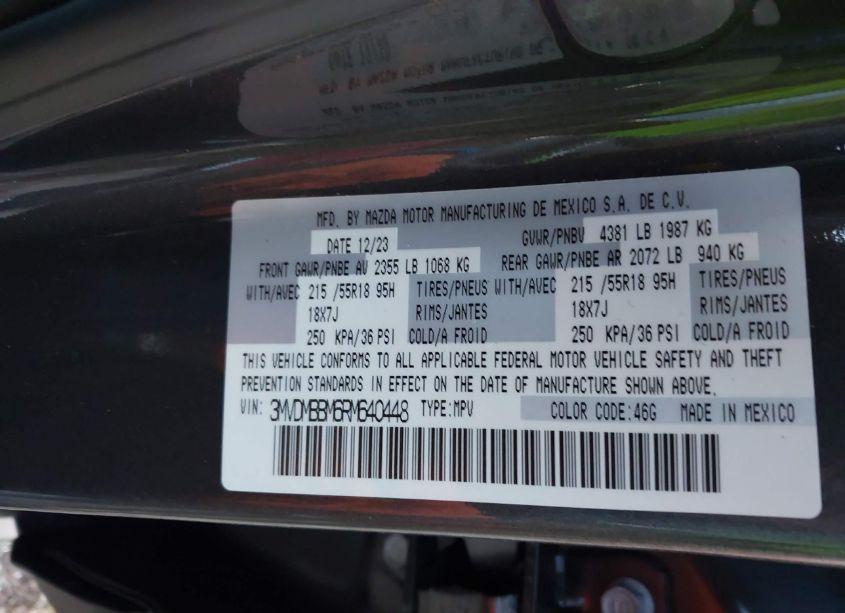 Photo 9 of 2024 Mazda Cx-30 2.5 S SELECT SPORT (VIN 3MVDMBBM6RM640448)