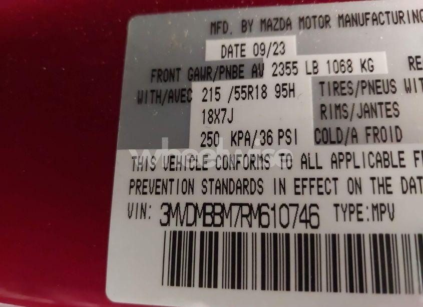 Photo 9 of 2024 Mazda Cx-30 2.5 S SELECT SPORT (VIN 3MVDMBBM7RM610746)