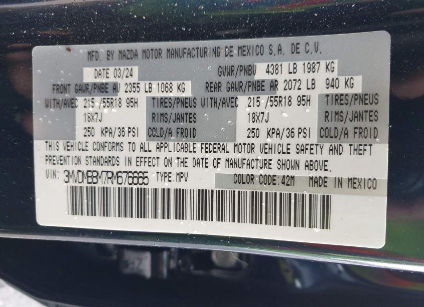 Photo 9 of 2024 Mazda Cx-30 2.5 S SELECT SPORT (VIN 3MVDMBBM7RM676665)