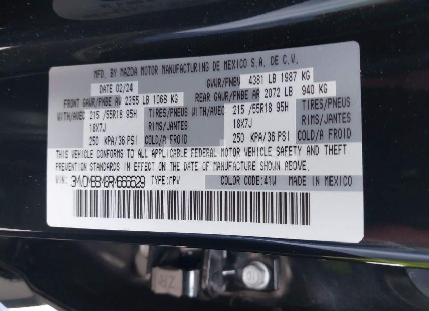 Photo 9 of 2024 Mazda Cx-30 2.5 S SELECT SPORT (VIN 3MVDMBBM8RM666629)