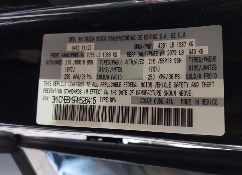 Photo 9 of 2024 Mazda Cx-30 2.5 S SELECT SPORT (VIN 3MVDMBBM9RM626415)