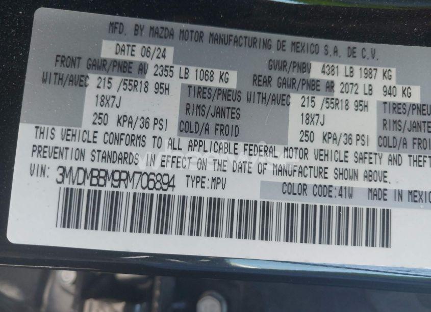 Photo 9 of 2024 Mazda Cx-30 2.5 S SELECT SPORT (VIN 3MVDMBBM9RM706894)