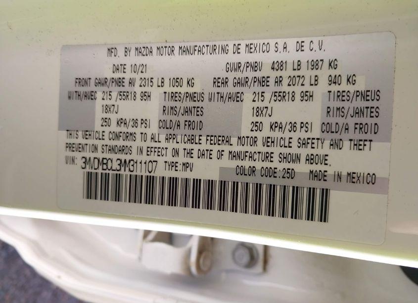 Photo 9 of 2021 Mazda Cx-30 PREFERRED (VIN 3MVDMBCL3MM311107)