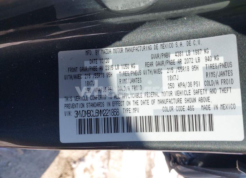 Photo 9 of 2021 Mazda Cx-30 PREFERRED (VIN 3MVDMBCL6MM221868)