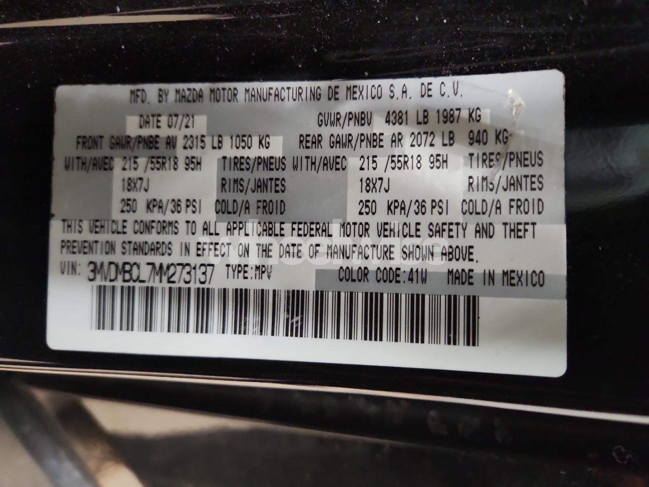 Photo 13 of 2021 MAZDA CX-30 PREFERRED (VIN 3MVDMBCL7MM273137)