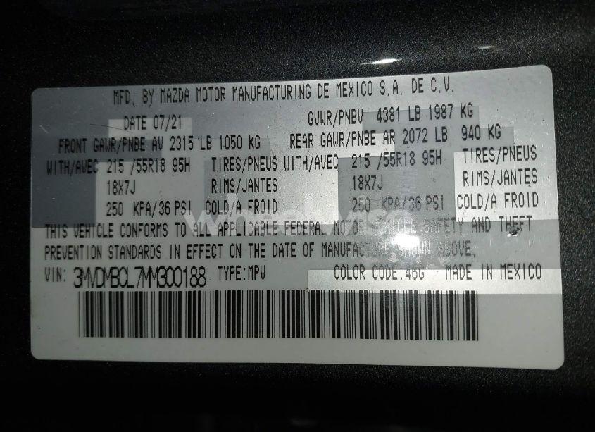 Photo 9 of 2021 Mazda Cx-30 PREFERRED (VIN 3MVDMBCL7MM300188)