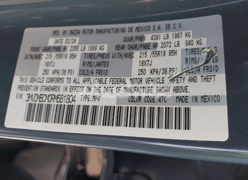 Photo 9 of 2024 Mazda Cx-30 2.5 S CARBON EDITION (VIN 3MVDMBCM0RM681804)