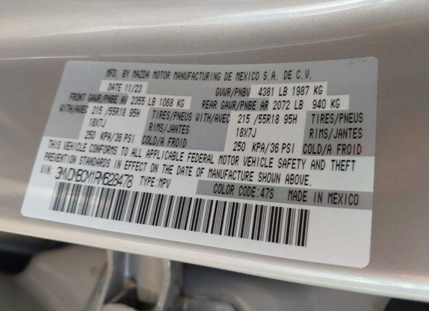 Photo 9 of 2024 Mazda Cx-30 2.5 S PREFERRED PACKAGE (VIN 3MVDMBCM1RM628478)