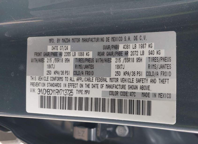 Photo 9 of 2024 Mazda Cx-30 2.5 S CARBON EDITION (VIN 3MVDMBCM1RM713725)