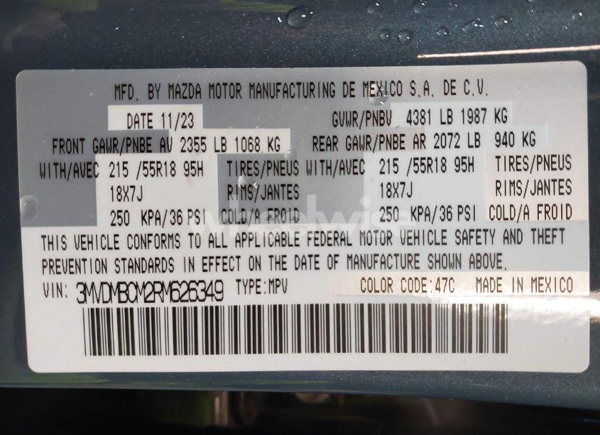 Photo 9 of 2024 Mazda Cx-30 2.5 S CARBON EDITION (VIN 3MVDMBCM2RM626349)