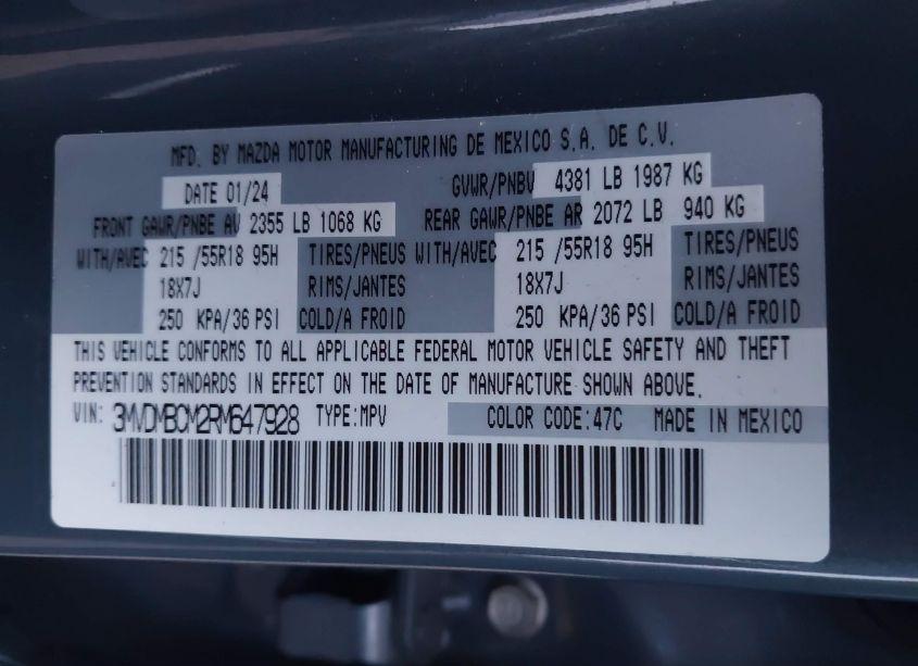 Photo 9 of 2024 Mazda Cx-30 2.5 S CARBON EDITION (VIN 3MVDMBCM2RM647928)