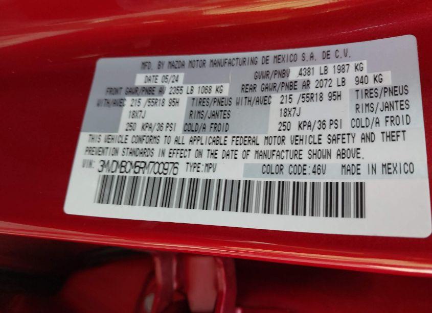 Photo 9 of 2024 Mazda Cx-30 2.5 S PREFERRED PACKAGE (VIN 3MVDMBCM5RM700976)