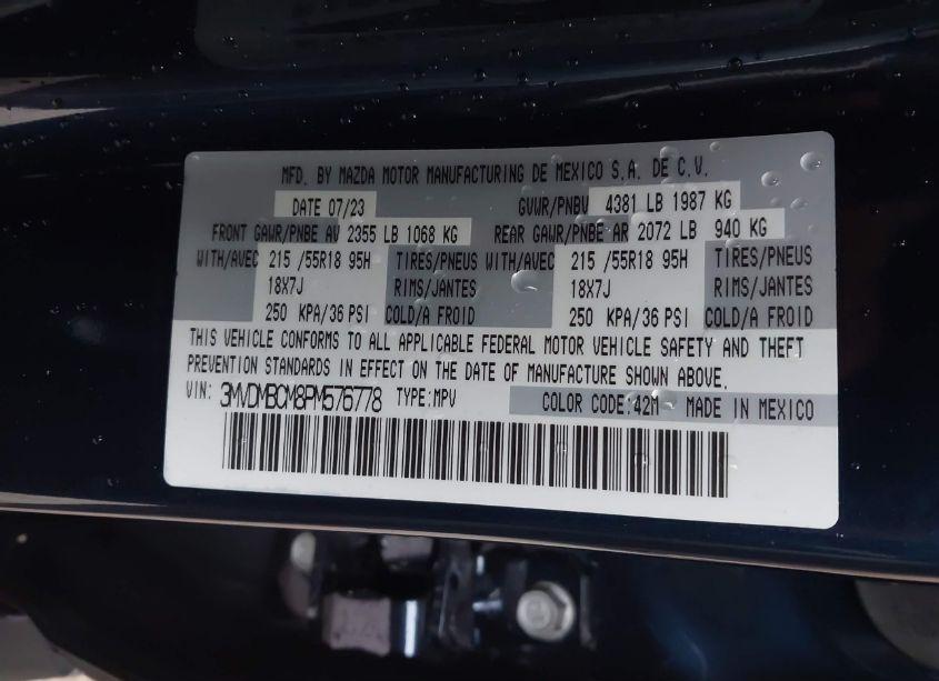 Photo 9 of 2023 Mazda Cx-30 2.5 S PREFERRED (VIN 3MVDMBCM8PM576778)