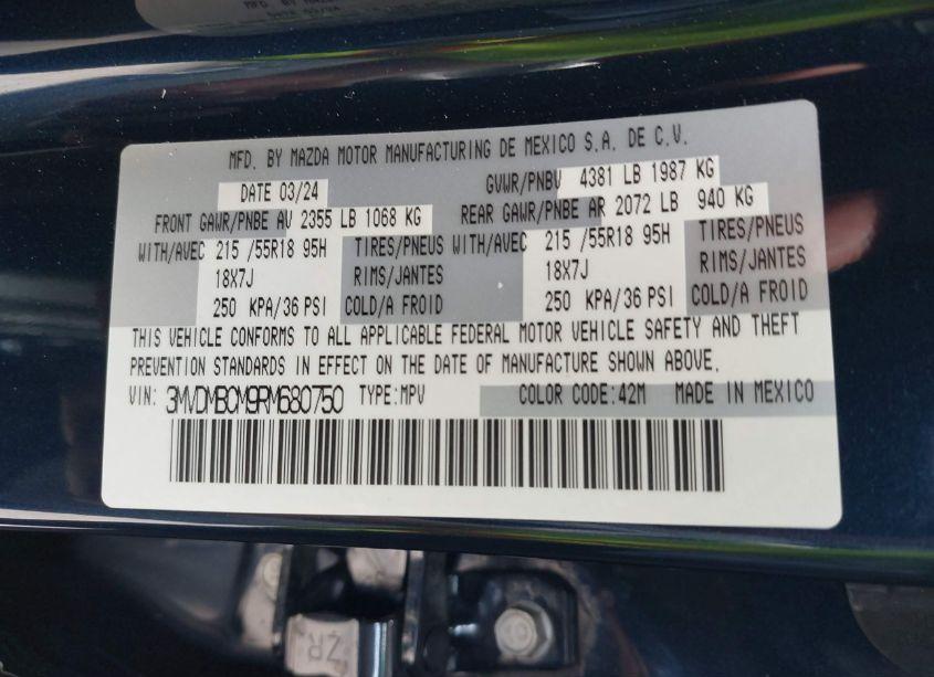 Photo 9 of 2024 Mazda Cx-30 2.5 S PREFERRED PACKAGE (VIN 3MVDMBCM9RM680750)