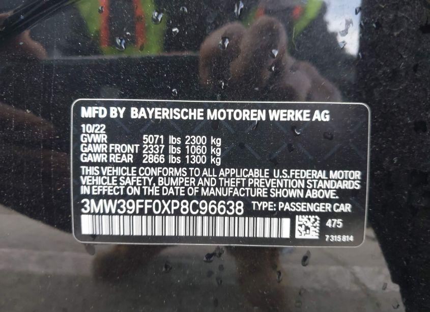 Photo 9 of 2023 Bmw 3 SERIES 330E (VIN 3MW39FF0XP8C96638)