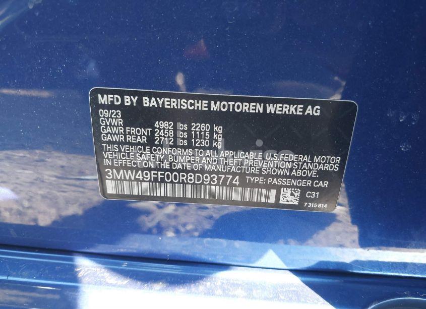 Photo 9 of 2024 Bmw M340i M340I XDRIVE (VIN 3MW49FF00R8D93774)