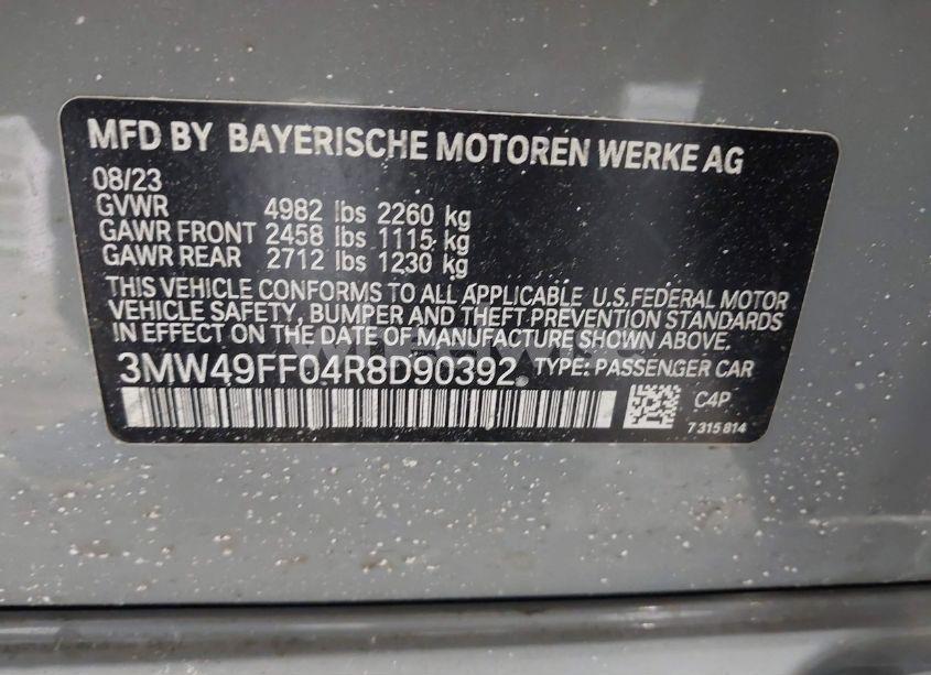 Photo 9 of 2024 Bmw M340i M340I XDRIVE (VIN 3MW49FF04R8D90392)