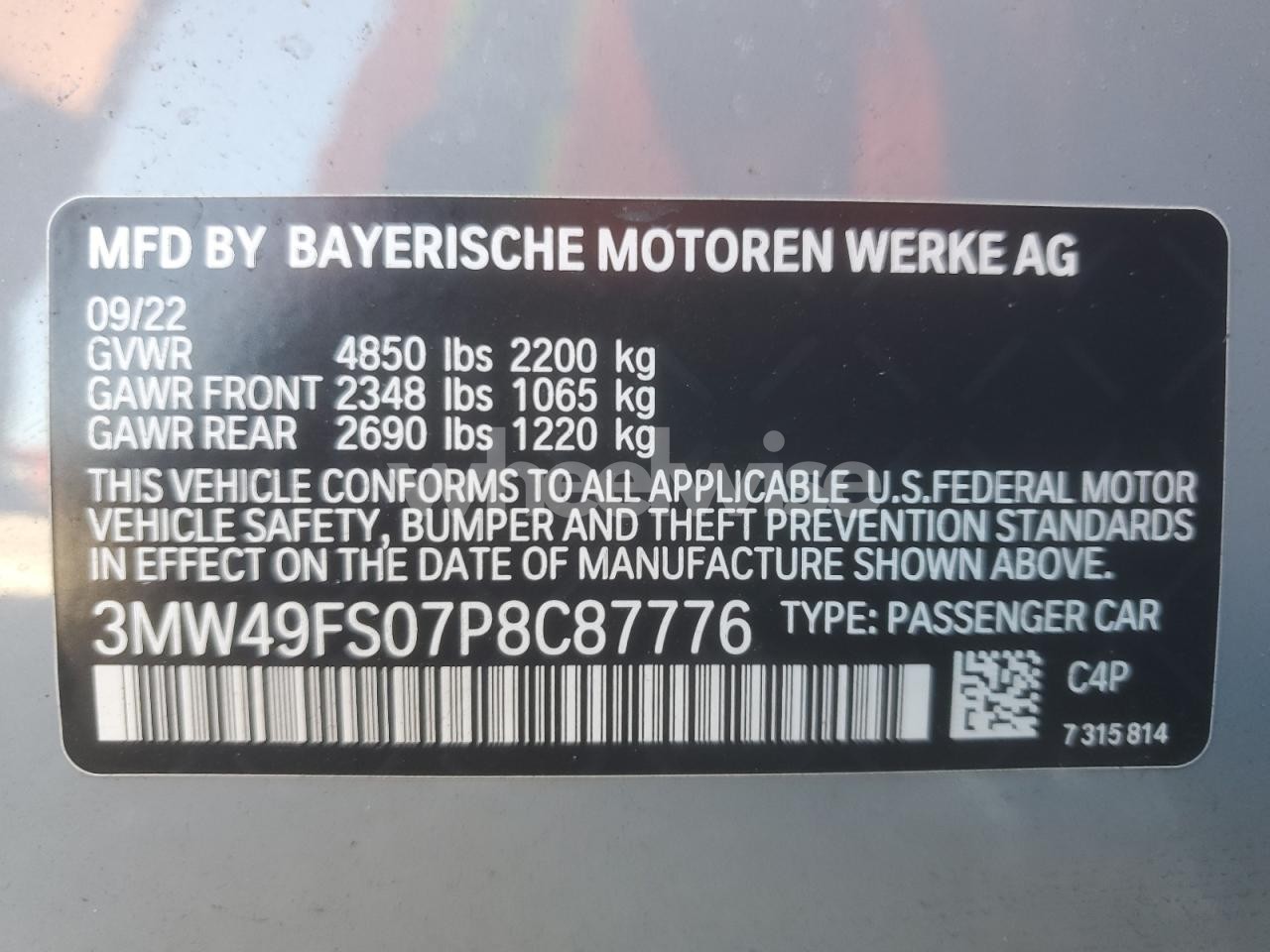 Photo 13 of 2023 BMW M340I (VIN 3MW49FS07P8C87776)