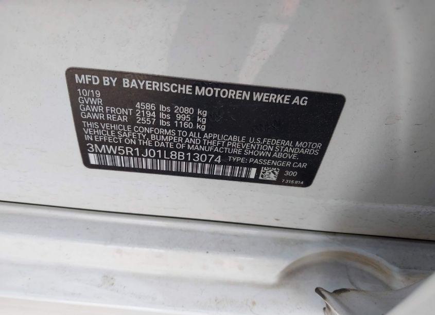 Photo 8 of 2020 Bmw 330i (VIN 3MW5R1J01L8B13074)