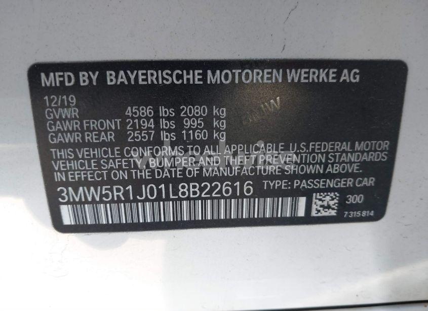 Photo 9 of 2020 Bmw 330i (VIN 3MW5R1J01L8B22616)